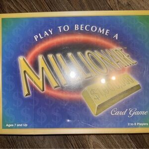 Vintage Millionaire Card Game - Blue and Gold